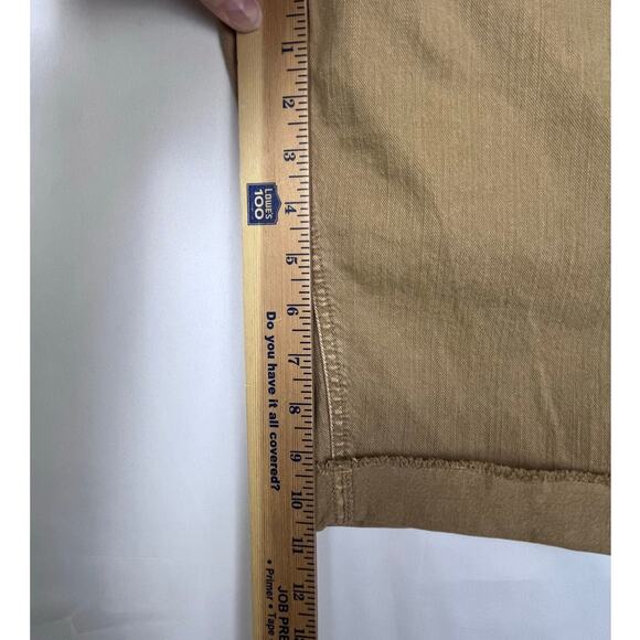 Ett Taia by Anthropologie Womens 28 Khaki Bermuda Cuff Raw Hemmed Short - Picture 6 of 7